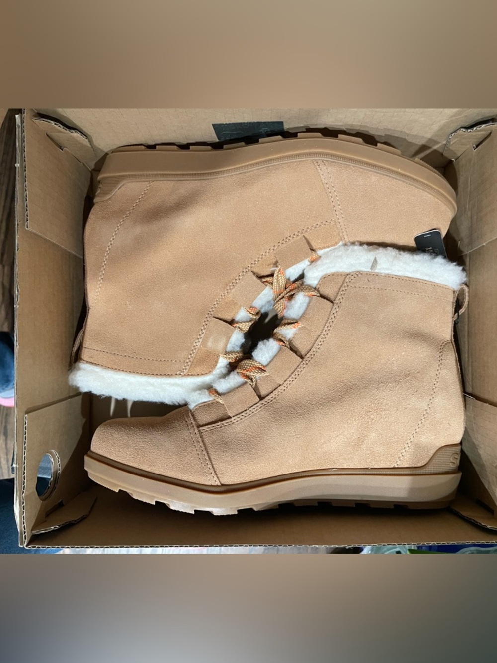 SOREL  Evie™ II Lace Up Boot Waterproof Suede Ankle Women’s Size 12 NWT - Picture 4 of 8